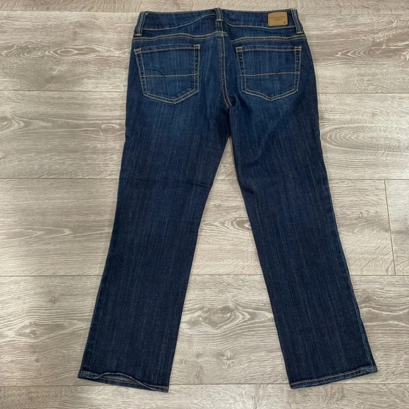 American Eagle Stretch Artist Crop Dark Wash Denim Jeans 6 - Picture 14 of 15